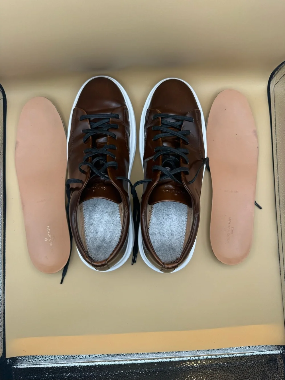 Louis Vuitton Beverly Hills Brown Leather Sneakers Size 11 (LV 10)